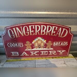 Hobby Lobby Gingerbread Bakery Sign - Red and White